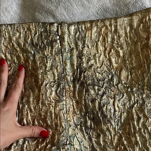 Zara Gold Embellished Mini Pencil Skirt - Picture 3 of 3